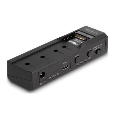 5. Delock - Memory Controller - Clone Function - 2.5", 3.5", M.2 (6.4 cm, 8.9 cm) - M.2 Card (PCIe NVMe and SATA) / SATA SSD - USB-C 3.2 (Gen 2x1)
