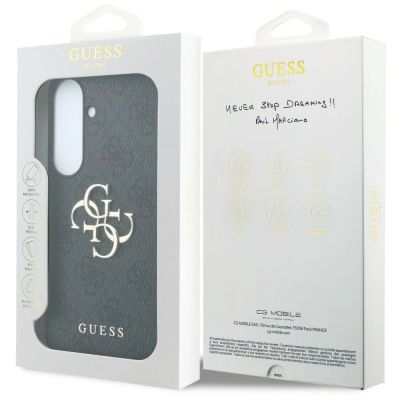 7. Guess Leather 4G Metal Logo case for Samsung Galaxy S26 FE - black