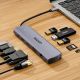 4. UNITEK D1113BGY01 Hubs and Concentrators 2 x USB 3.2 Gen 2 (3.1 Gen 2) Type-C 1000 Mbit/s Gray