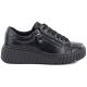6. Women's patent leather platform shoes, black, Vinceza 133134