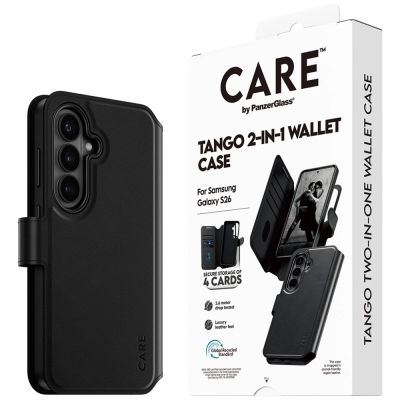 6. CARE by PanzerGlass Tango 2in1 Wallet Case for Samsung Galaxy S26 - Black