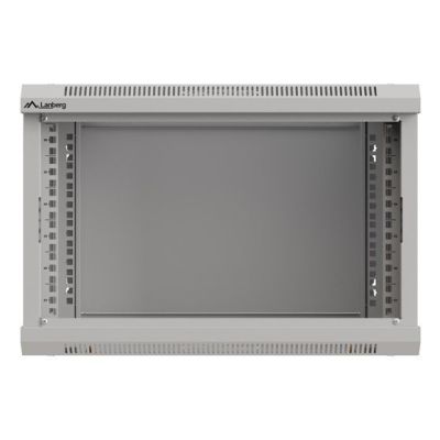 24. Lanberg 19" 6U 540x350 gray glass door wall-mounted rack cabinet (Flat Pack)