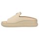 2. Women's beige leather wedge sandals Filippo DK7758