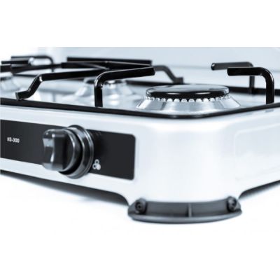 7. PROMIS KG400S GAS STOVE, 4-BURNER, SILVER