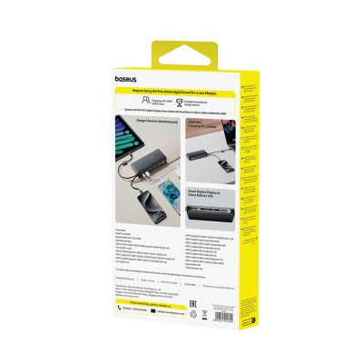 6. Baseus EnerFill FC41 20000mAh 100W Power Bank with Digital Display and Built-in Dual USB-C Cable - Black