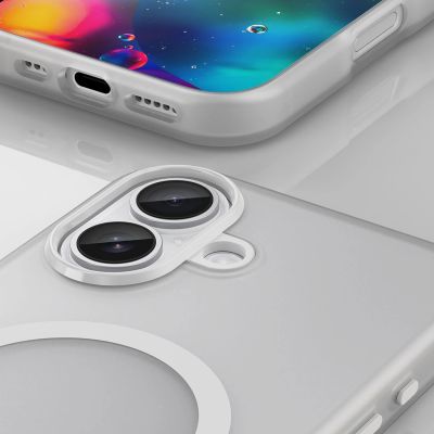 9. Magnetic Abrasive iPhone 17 Case Compatible with MagSafe - Matte White