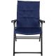 16. FOLDING GARDEN CHAIR 59X66X45/90CM WITH NAVY BLUE CUSHION