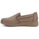 3. Women's leather slip-on wedge shoes, beige, Potocki JE19505