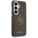 4. Guess Grained Big 4G Metal Logo Case for Samsung Galaxy S26+ - Brown