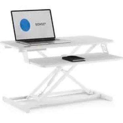 SENSE7 White Desk / Height-adjustable desk converter / 13 kg load capacity