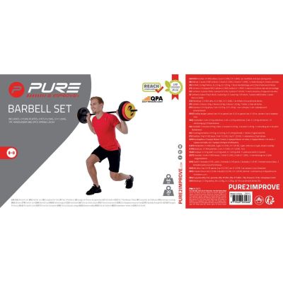 20. COMPOSITE FOLDING BARBELL 20KG 130CM PURE 2 IMPROVE