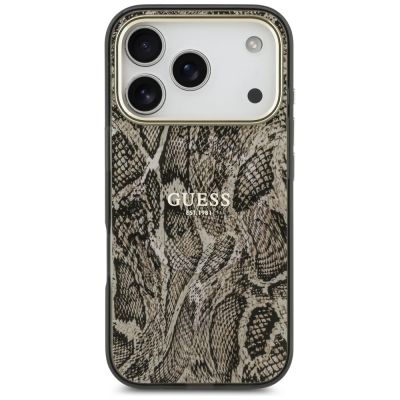 3. Guess Python Pattern MagSafe Case for iPhone 17 Pro Max / 18 Pro Max - Brown