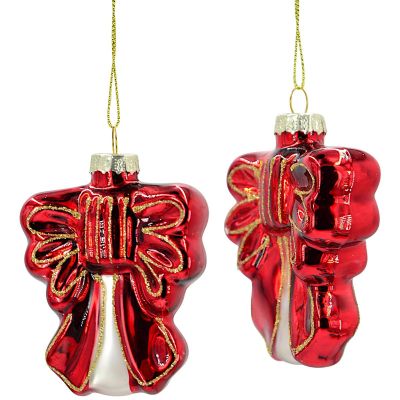 3. MICA Glass Moulded Bauble – Shoe and Bow