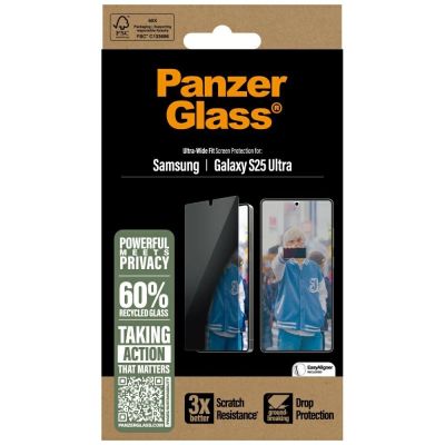 4. PanzerGlass Ultra-Wide Fit Privacy Glass for Samsung Galaxy S25 Ultra