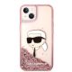 3. Karl Lagerfeld Glitter Karl's Head case for iPhone 14 Plus - pink