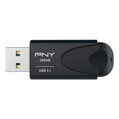 4. PNY Attache 4 USB Flash Drive 256GB USB Type-A 3.2 Gen 1 (3.1 Gen 1) Black