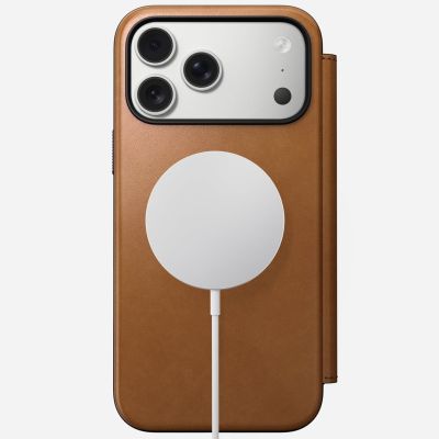 3. Nomad Modern Leather Folio Cell Phone Case 17.5 cm (6.9") Tan/Light Brown