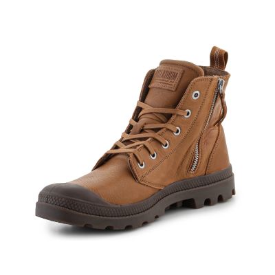 4. Palladium Pampa Zip Lth Ess U shoes 76888-252-M Dear Brown