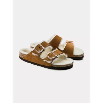 11. Birkenstock Arizona Shearling Mink W 1001135 Flip-Flops