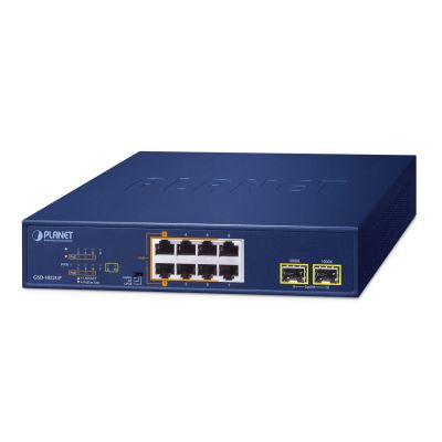 PLANET 2-Port 10/100/1000T 802.3bt Unmanaged Gigabit Ethernet (10/100/1000) PoE Support Blue