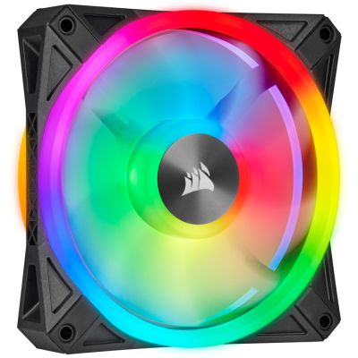 4. Corsair iCUE QL140 RGB PWM Fan - 140mm, Black