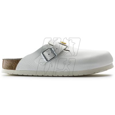 7. Birkenstock Boston ESD White men's clogs genuine leather medic slippers regular wide (0061370)