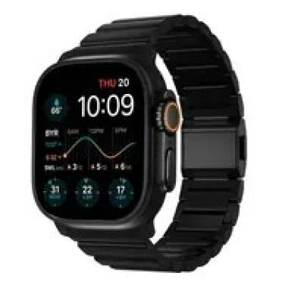 12. NOMAD Titanium Band - titanium bracelet for Apple Watch 46mm/49mm (black hardware) V2