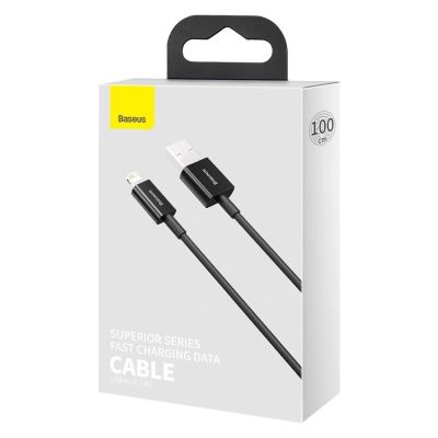 5. Baseus Superior USB - Lightning fast charging data cable 2,4 A 1 m black (CALYS-A01)