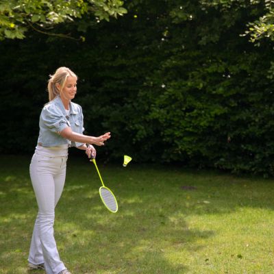 44. VIRTUFIT 2-IN-1 PORTABLE BADMINTON AND TENNIS SET - INCLUDES CASE AND RACKETS