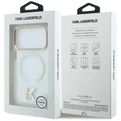 8. Karl Lagerfeld IML K Head Logo MagSafe Case for iPhone 17 Pro - Clear