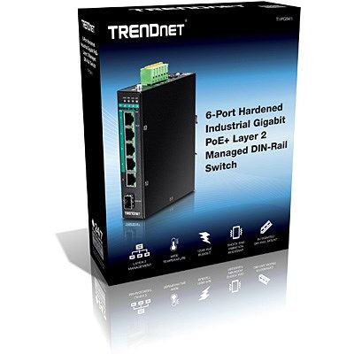 4. TRENDnet Industrie Switch 6 Port Gbit Manag.L2+ PoE+ Metall
