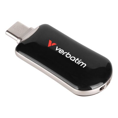 4. Verbatim 30225 USB Flash Drive 128GB USB Type-C 3.2 Gen 1 (3.1 Gen 1) Black