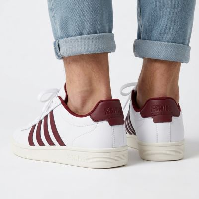 7. K-swiss sneakers COURT TIEBREAK II WHITE/TIBETAN RED/SNOW WHITE-M (04413-152-M)