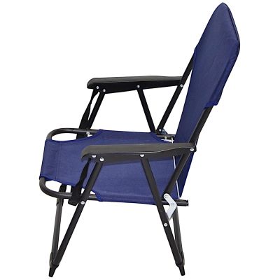 3. FOLDING TOURIST AND BEACH CHAIR WITH ARMRESTS 52X54X26/66CM BLUE
