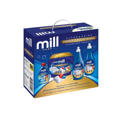 2. Mill dishwasher detergent set.