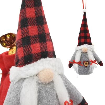 7. DECORATIVE SANTA CLAUS WITH GIFT BAG 20CM GIRL
