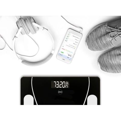 7. ELDOM SMART PERSONAL SCALE TWO610 ILIIE UP TO 180 KG, BMI, BMR, LBM INDEX APPLICATION COMPATIBLE WITH ANDROID AND