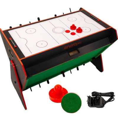 6. 3-in-1 ROTARY GAME TABLE BILLIARDS TABLE FOOTBALL AIR HOOK-UP 121x84.5x85.3CM BLACK