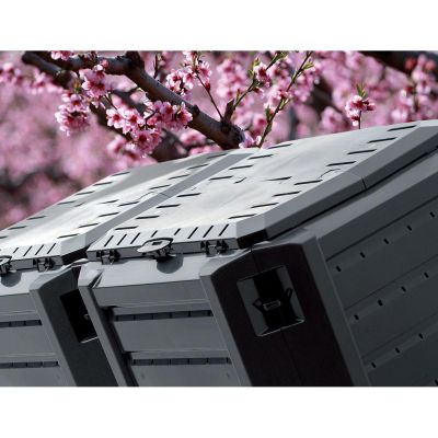 18. GARDEN COMPOST BIN EKOBAT SEGMENTED MODULE COMPOGREEN BLACK 800L