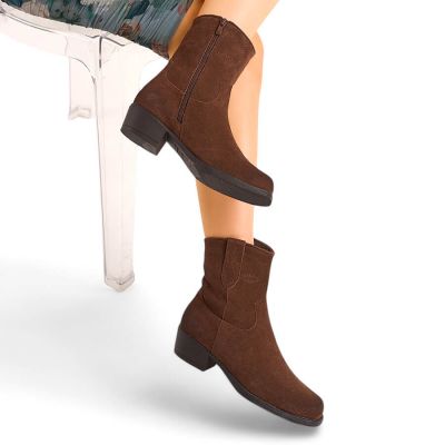 11. Women's brown leather cowboy boots Sergio Leone BT284-S