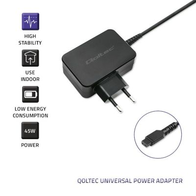 10. QOLTEC UNIVERSAL POWER SUPPLY 45W | 8 PLUGS