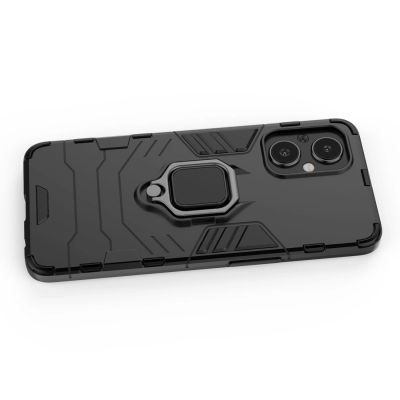 8. Ring Armor tough hybrid case cover + magnetic holder for OnePlus Nord N20 5G black