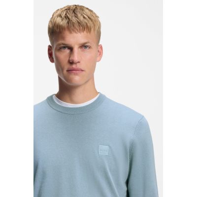 4. Boss Knitwear Kanovano_S Men's Sweatshirt Light/Pastel Blue (50527583-451)