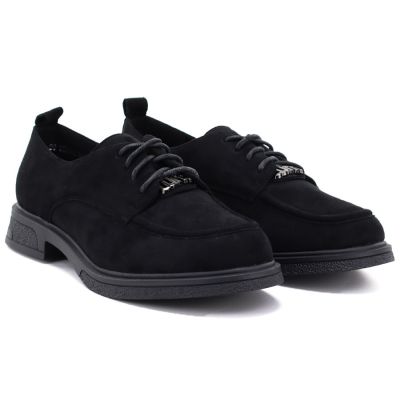 4. Women's black suede shoes Vinceza 62332