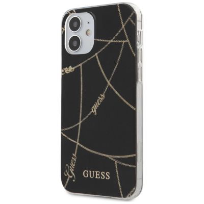 2. Guess GUHCP12SPCUCHBK iPhone 12 mini 5.4" black/black hardcase Gold Chain Collection