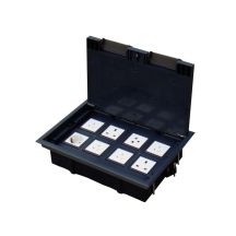 Floor box 8M (45x45) adjustable depth, for technical floor (optional screed) ALANTEC