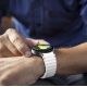 4. Tech-Protect Silicone Sport Strap for Samsung Galaxy Watch 4 / 5 / 5 Pro / 6 / 7 / FE - White