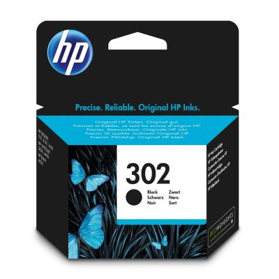 2. HP Black Ink Cartridge HP 302, HP302=F6U66AE, 190 pages, 3.5 ml