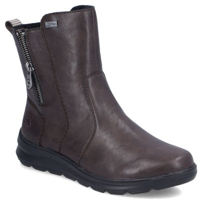 Rieker Z0074-25 comfortable brown waterproof women's ankle boots