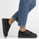7. Women's leather platform sneakers, black, Filippo DP6119